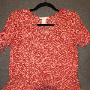 H&M red blouse
